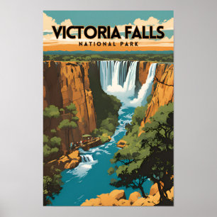 Poster Viagem do Parque Nacional Victoria Falls
