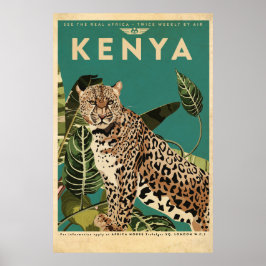 Poster Viagem do Quénia-Leopardo