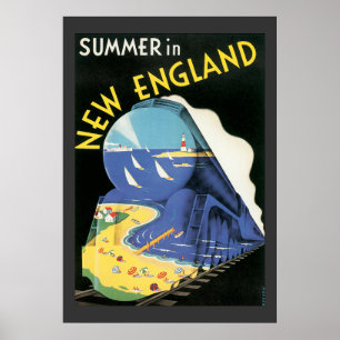 Poster Viagem do trem do vintage