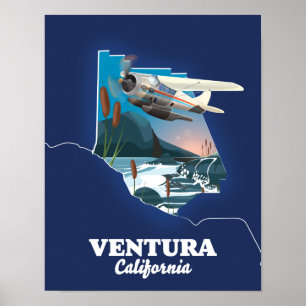 Poster Viagem do Ventura California