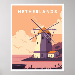 Poster Viagem dos Países Baixos