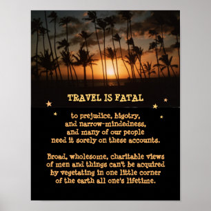 Póster Viagem é fatal a mente estreita, etc.