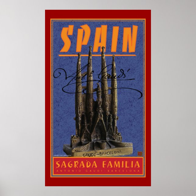 Póster VIAGEM-Espanha-Gaudi (Frente)