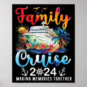 Poster Viagem Familiar De Cruzeiros Por Navio De Cruzeiro