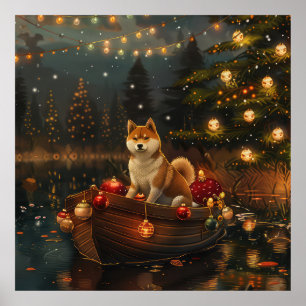 Poster Viagem Festiva de Natal de Akita