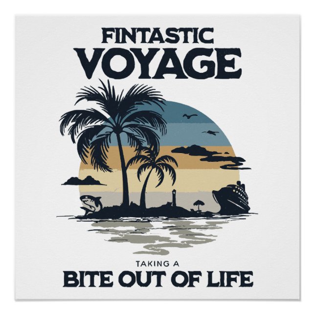 Póster Viagem Fintástica Dando uma Mordida na Vida (Frente)