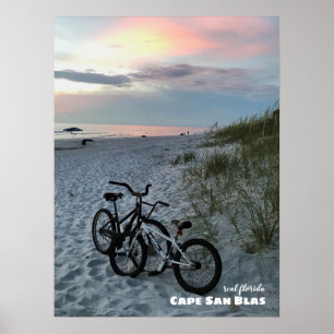 Poster Viagem Flórida - Bicicletas Cape San Blas