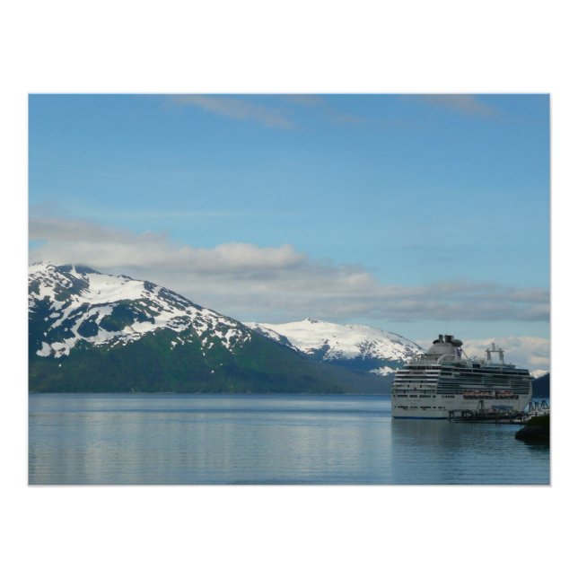 Póster Viagem Fotografia de Férias de Cruise do Alaska (Frente)