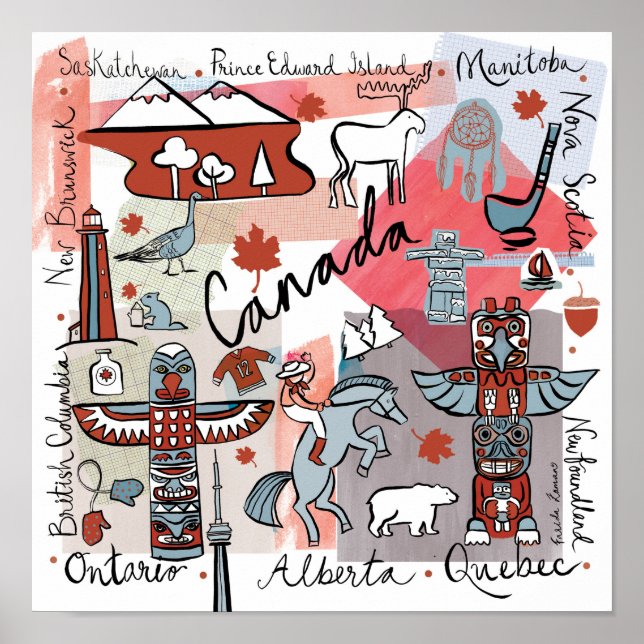 Poster Viagem global - Canadá (Frente)