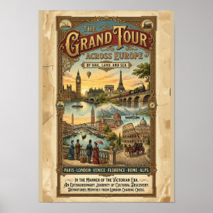 Poster Viagem Grandiosa pela Europa Arte de Viagem Vitori