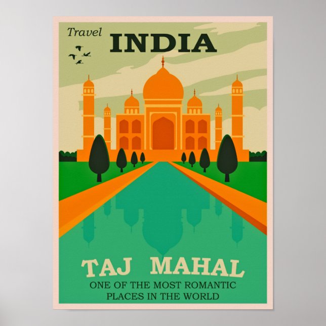 Poster Viagem India Vintage (Frente)