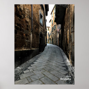 Poster Viagem Itália - Ruas Orvieto
