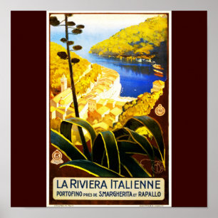 Póster Viagem-La Riviera Italienne do Poster-Vintage