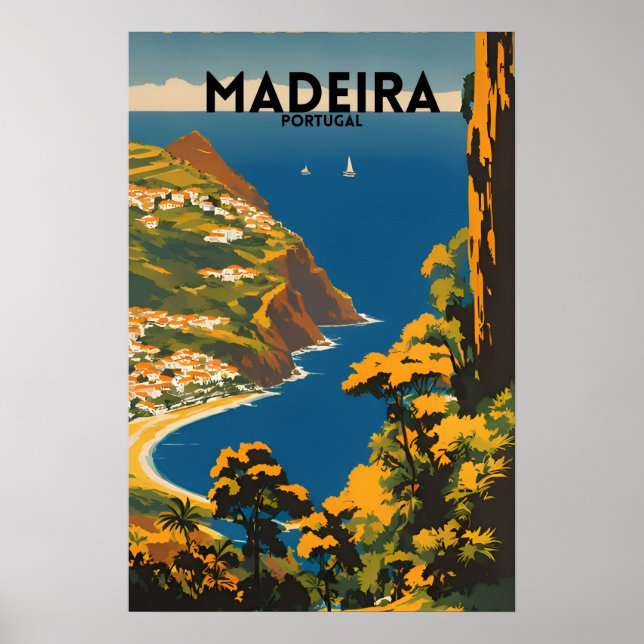 Poster Viagem Madeira Portugal (Frente)