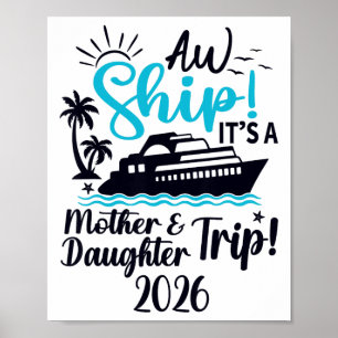 Poster Viagem Mãe Filha 2026 Cruzeiro Férias Mãe Matc