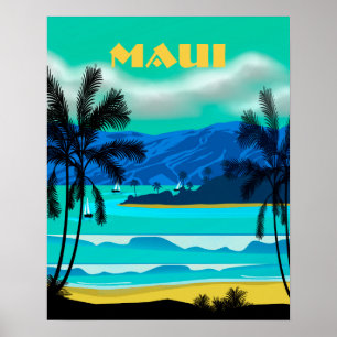 Póster Viagem Maui Hawaii