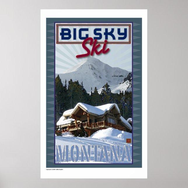 Póster VIAGEM Montana-Big Sky (Frente)
