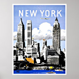Poster Viagem New York America Vintage