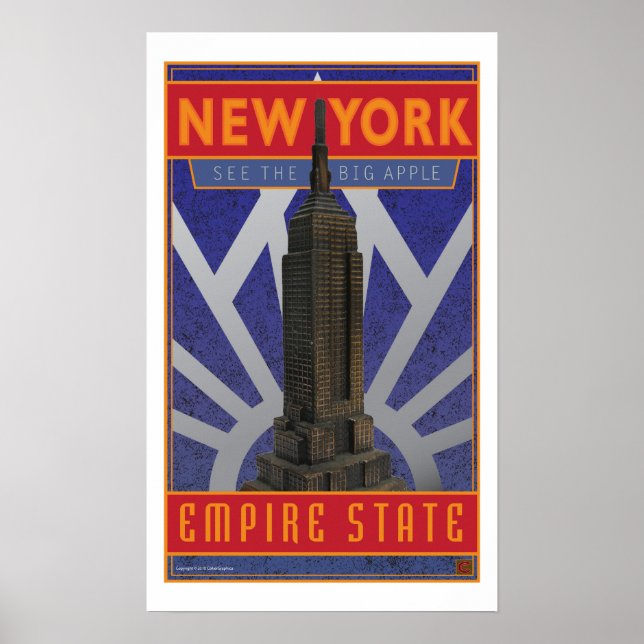 Póster VIAGEM-Nova Iorque-Empire State Bldg. (Frente)