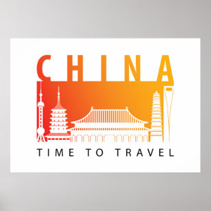 Poster Viagem para a china
