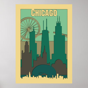 Poster Viagem para Chicago