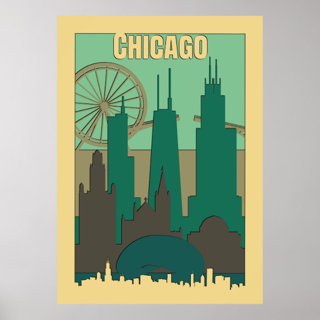 Poster Viagem para Chicago (Frente)