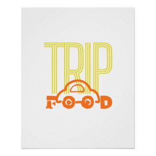 Póster Viagem para Comida