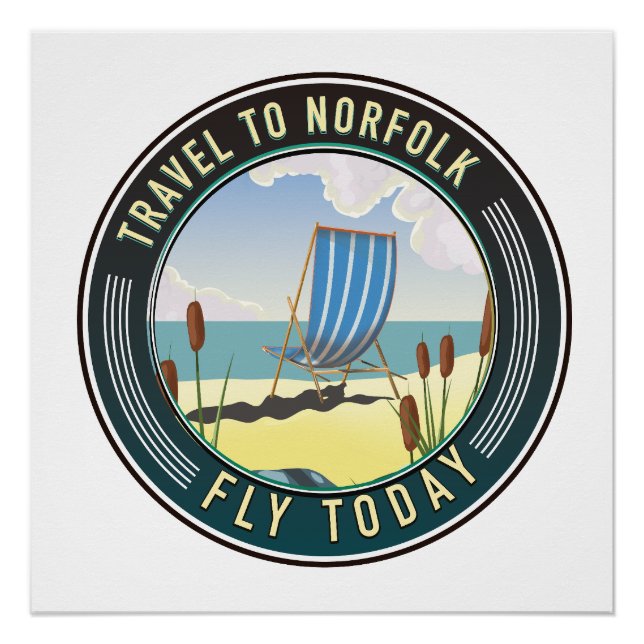 Póster Viagem para Norfolk - Voe hoje (Frente)