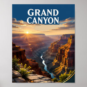 Poster Viagem para o pôr do sol na borda sul do Grand Can