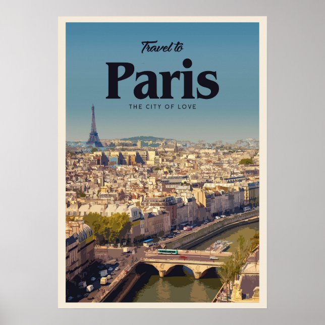 Poster Viagem para Paris (Frente)