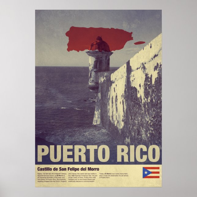 Póster Viagem para Porto Rico: El Morro (Frente)