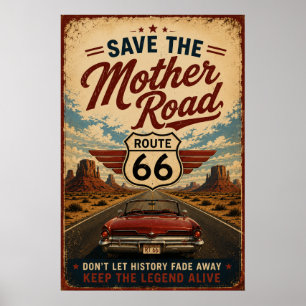 Poster Viagem pela Antiga Estrada do Deserto do Sudoeste