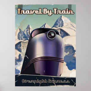 Poster Viagem pela arte do vintage da ficção científic