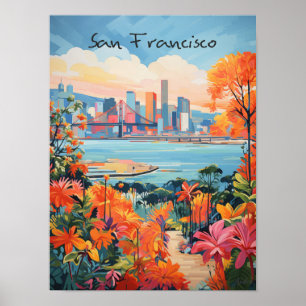 Poster Viagem pela cidade de São Francisco Pintura Estéti