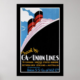Póster Viagem pelas linhas CA e Union