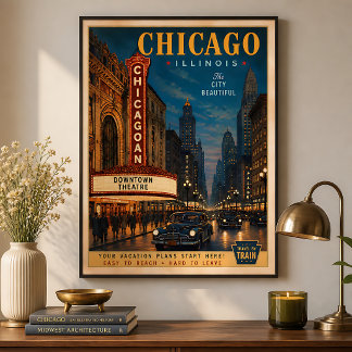Poster Viagem pelo Distrito Teatral Clássico de Chicago