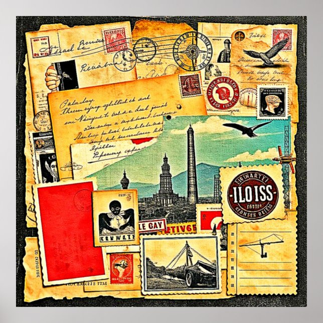 Poster Viagem Postal Histórica (Frente)