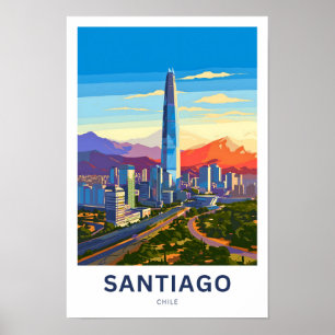 Poster Viagem Santiago Chile