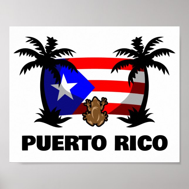 Poster Viagem Sapo de Coqui Porto Rico (Frente)
