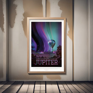 Poster Viagem Sci-Fi Ad, Júpiter Planeta