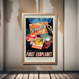 Poster Viagem Sci-Fi Ad, Planeta 51 Pegasi B