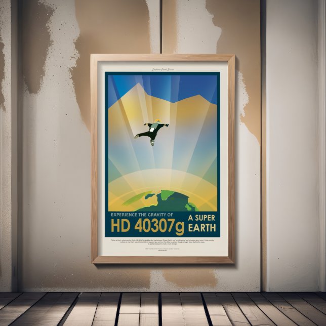 Poster Viagem Sci-Fi Ad, Planeta HD 40307g (Criador carregado)