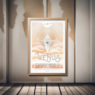Poster Viagem Sci-Fi Ad, Vênus Planeta