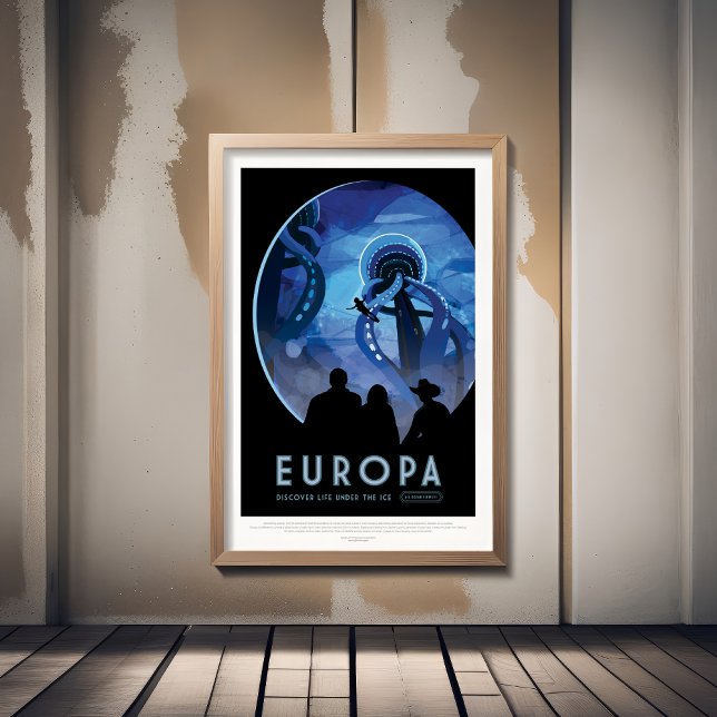 Poster Viagem Sci-Fi, Lua Europa (Criador carregado)