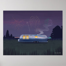 Poster Viagem Silver RV & Night Sky