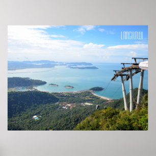 Poster Viagem Souvenir do Carro Langkawi
