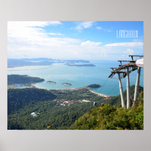 Poster Viagem Souvenir do Carro Langkawi