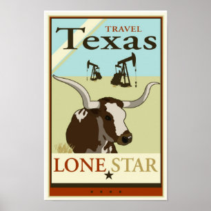 Póster Viagem Texas