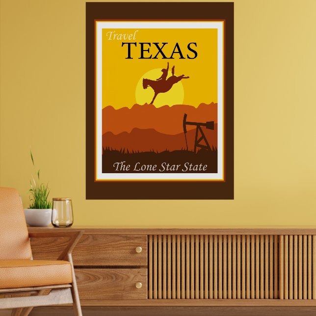 Poster Viagem Texas, o Estado da Estrela Solitária (Sala de Estar 2)
