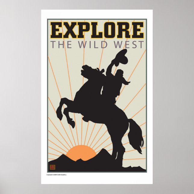 Poster VIAGEM-Texas-Wild West (Frente)